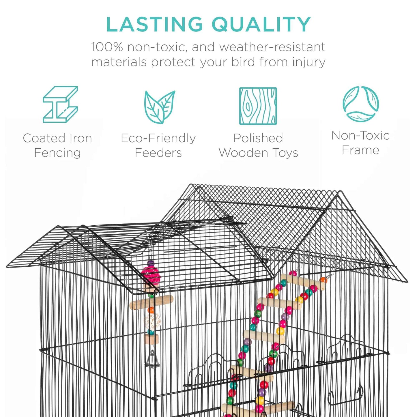 36In Indoor/Outdoor Iron Bird Cage for Parrot
