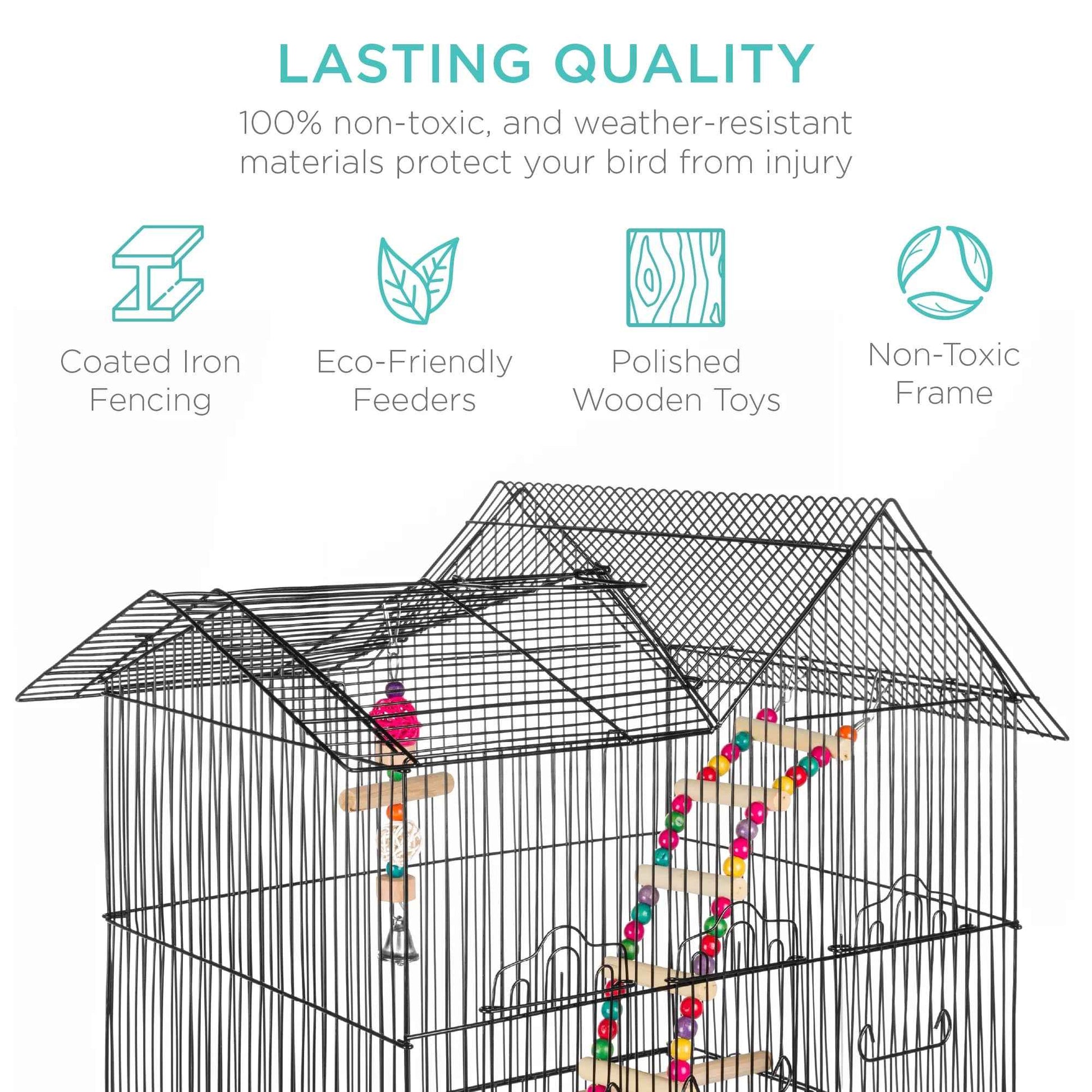 36In Indoor/Outdoor Iron Bird Cage for Parrot