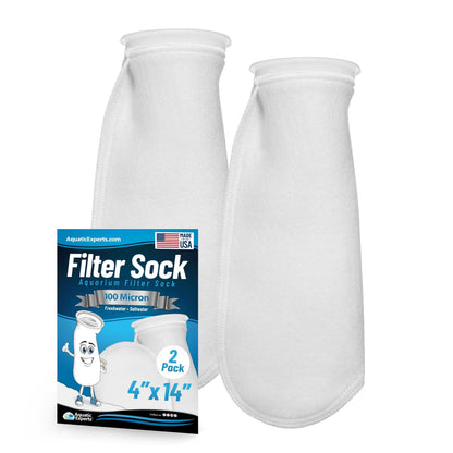 4" Ring Aquarium Filter Sock 100 Micron for Saltwater Aquariums