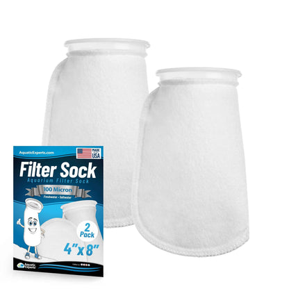 4" Ring Aquarium Filter Sock 100 Micron for Saltwater Aquariums