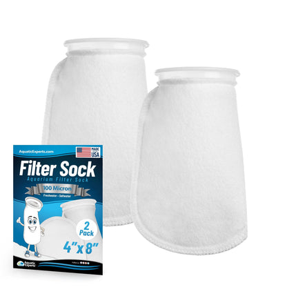 4" Ring Aquarium Filter Sock 100 Micron for Saltwater Aquariums
