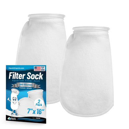 7" Ring Aquarium Filter Sock 100 Micron for Saltwater & Reef Aquariums