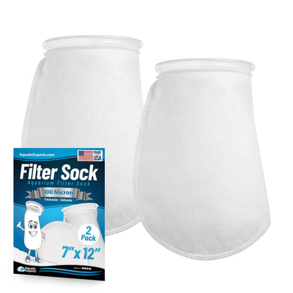 7" Ring Aquarium Filter Sock 100 Micron for Saltwater & Reef Aquariums