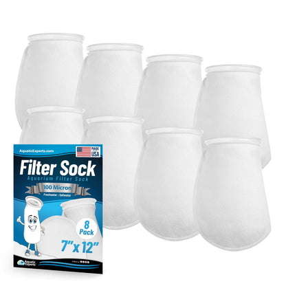 7" Ring Aquarium Filter Sock 100 Micron for Saltwater & Reef Aquariums