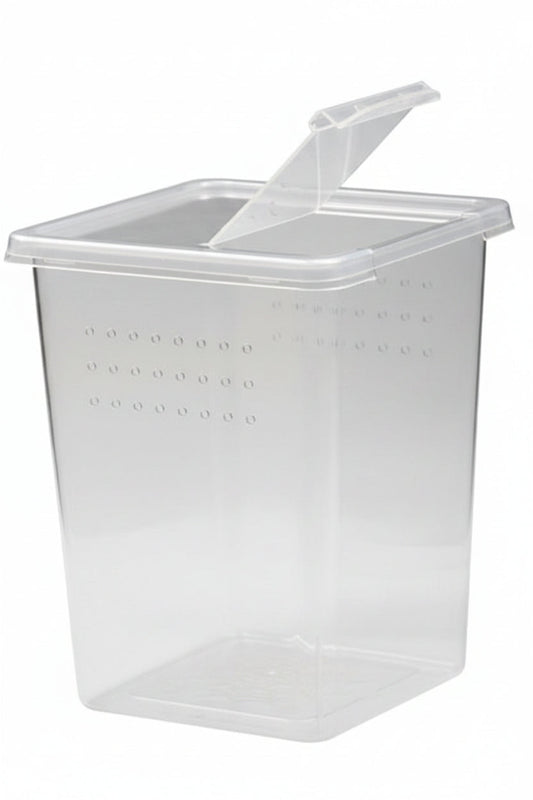 Clear Micro Hatchling & Invertebrate Enclosures with Easy-Feed Ports