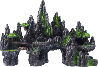 Large Fish Tank Decoration Mountain Cave Bridge Aquarium Ornament