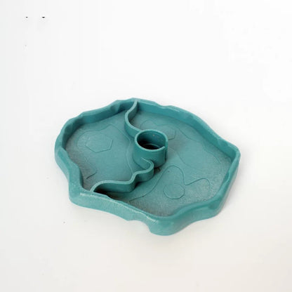 2-in-1 Dual Reptile Food & Water Dish with Gravity-Fed Bottle Slot