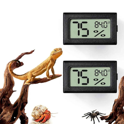 2 Pack Reptile Thermometer Hygrometer Digital Tank Gauge Accurate