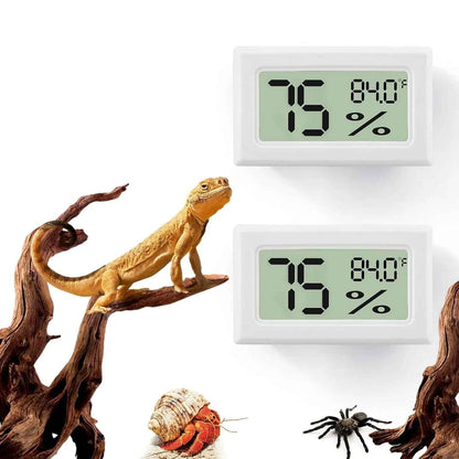 2 Pack Reptile Thermometer Hygrometer Digital Tank Gauge Accurate