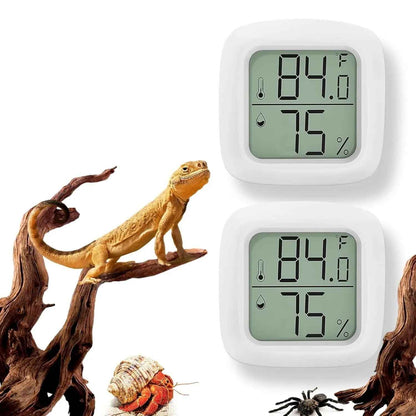 2 Pack Reptile Thermometer Hygrometer Digital Tank Gauge Accurate
