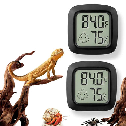 2 Pack Reptile Thermometer Hygrometer Digital Tank Gauge Accurate