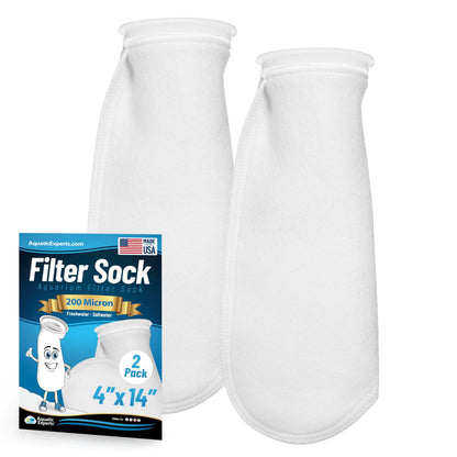 4" Ring Aquarium Filter Sock 200 Micron for Saltwater Aquariums