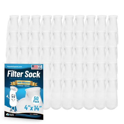 4" Ring Aquarium Filter Sock 200 Micron for Saltwater Aquariums