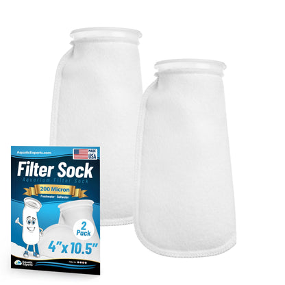 4" Ring Aquarium Filter Sock 200 Micron for Saltwater Aquariums