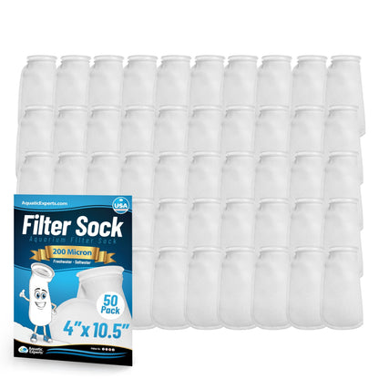 4" Ring Aquarium Filter Sock 200 Micron for Saltwater Aquariums