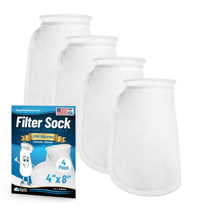 4" Ring Aquarium Filter Sock 200 Micron for Saltwater Aquariums