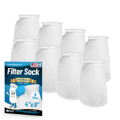 4" Ring Aquarium Filter Sock 200 Micron for Saltwater Aquariums