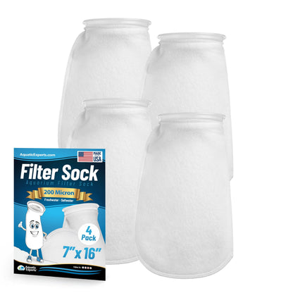 7" Ring Aquarium Filter Sock – 200 Micron for Saltwater & Reef Tanks