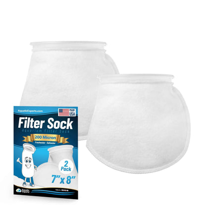 7" Aquarium Filter Sock – 200 Micron for Saltwater & Reef Tanks