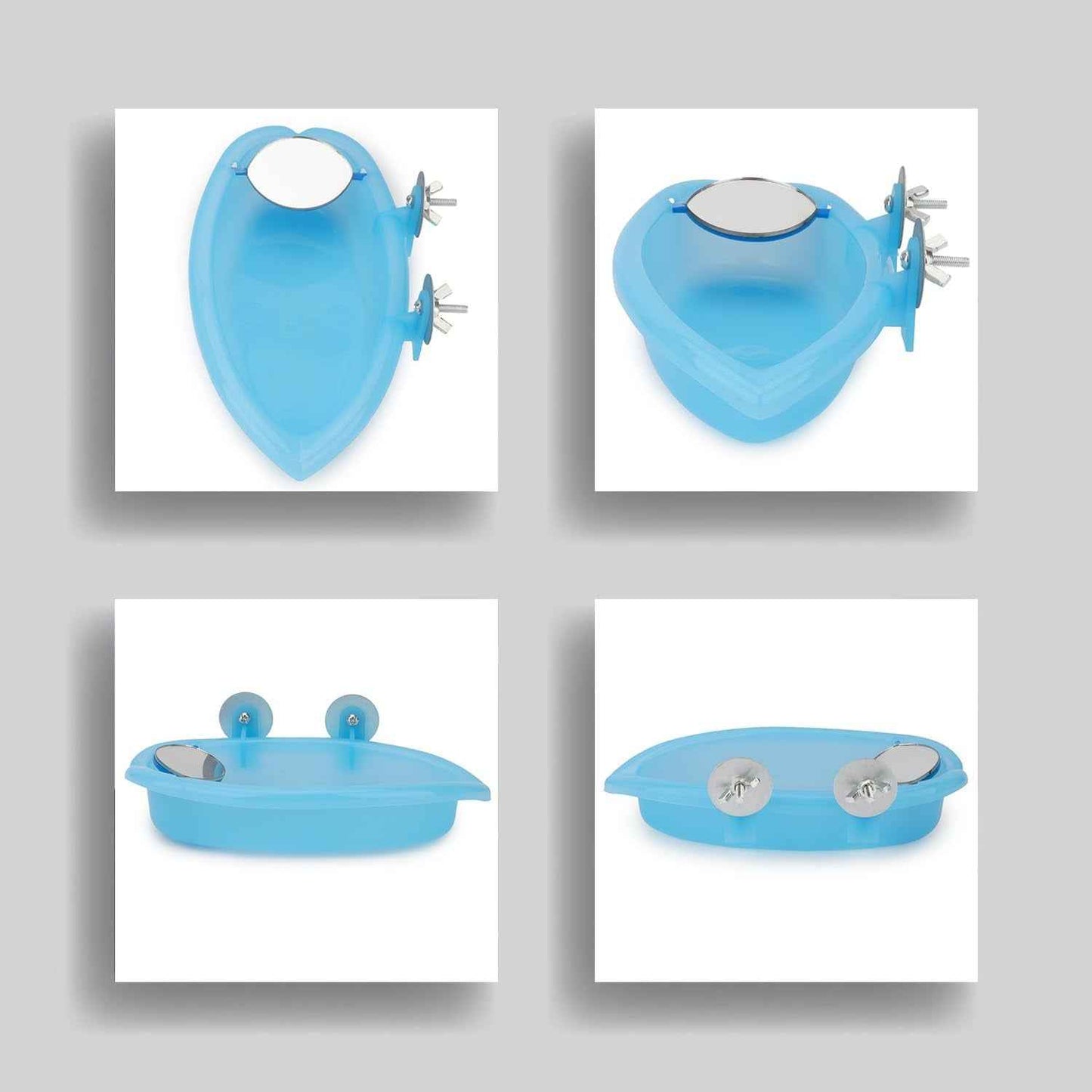 Bird Bath with Mirror Portable