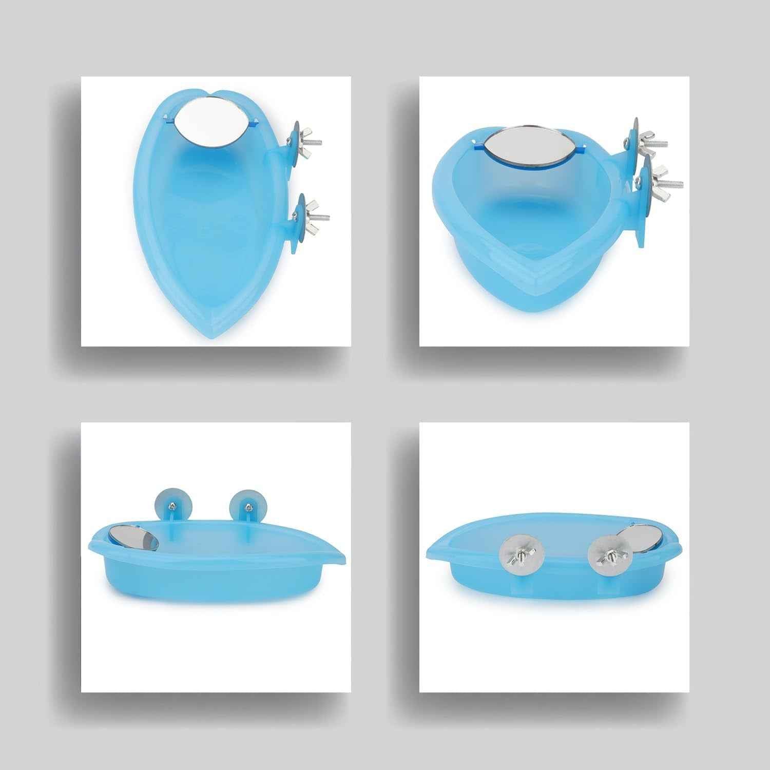 Bird Bath with Mirror Portable