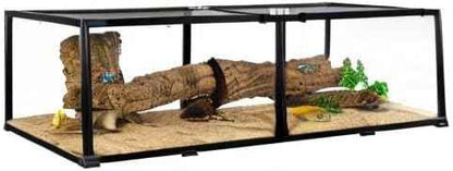 REPTIZOO 84 Gallon Large Reptile Terrarium Extra-Long 60" x 18" x 18" Spliceable Glass Reptile Tank, Double Top Cover Enclosure Habitats