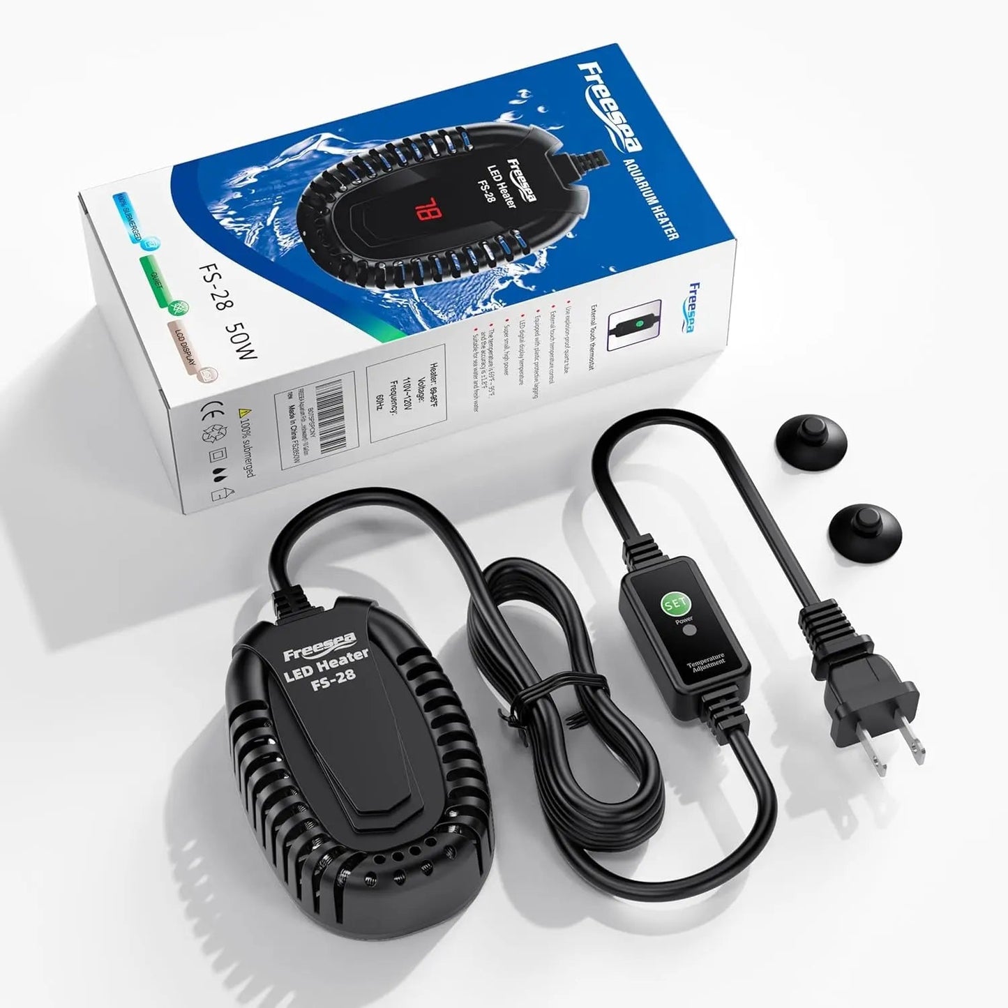 50W Submersible Aquarium Heater with External Temp Controller