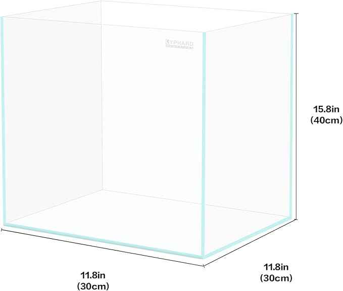 Tall Rimless Aquarium 9.5 Gallon with EVA Foam Leveling Mat