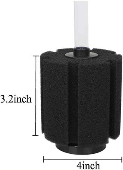 ALEGI 4pcs Large Aquarium Sponge Filter with Suction Cups, Check Valves for Fish Tank (Medium for 20-50 Gal 4 Pcs)