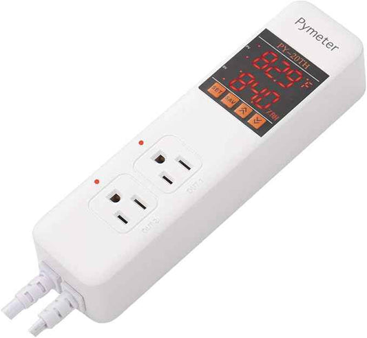 Temperature and Humidity Controller Reptile Thermostat Pre Wired Dual Controlled Outlets Heater