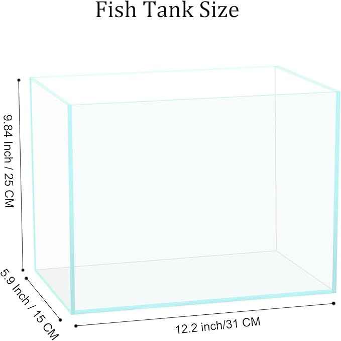 3 Gallon Fish Tank, Easy to Maintain Small Aquarium