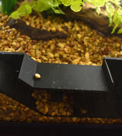 Aquarium Underground Tunnel | Fish & Shrimp Hideout for Aquariums | Unique Underground Viewing Tunnel | Made in USA (Black)