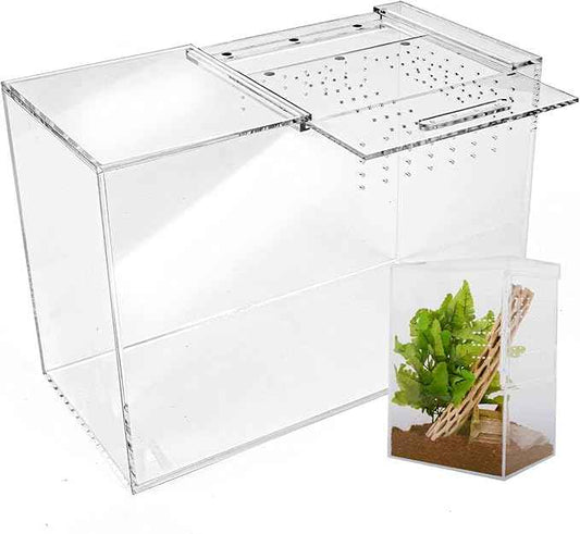 Tarantula Enclosure XL (10”x7”x14”) Reptile Terrarium w/Sliding Magnetic Door