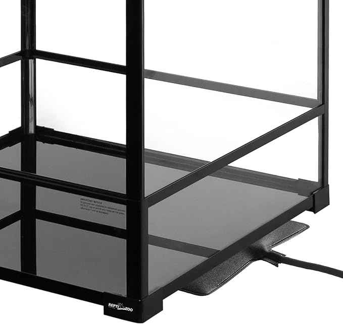 REPTIZOO 90 Gallon Reptile Terrarium 24" x 24" x 36" Large Glass Reptile Tank, Tall Terrarium with Front Opening Door and Top Screen Ventilation Easy Assembly Habitat Tank