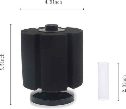 ALEGI 2 Pcs Large Sponge Filter Kit with Airline Tubing, Air Pump Valves, Suction Cups for 125 Gallon Tank