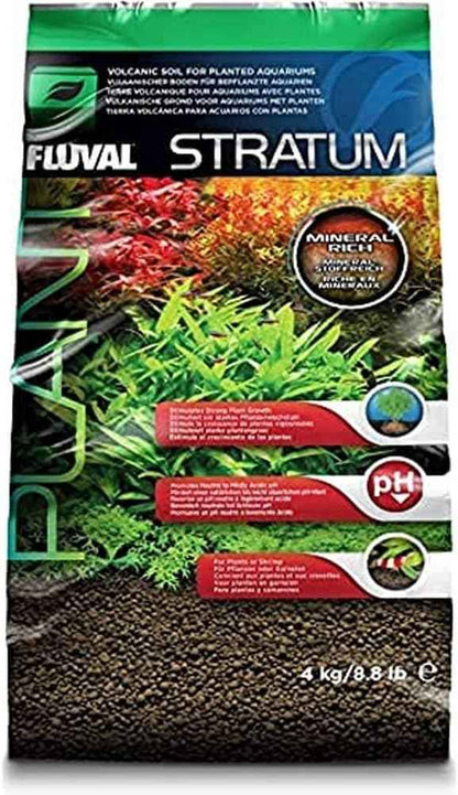 Fluval Plant and Shrimp Stratum for Freshwater Fish Tanks, 8.8 lbs. – Aquarium Substrate for Strong Plant Growth, Supports Neutral to Slightly Acidic pH
