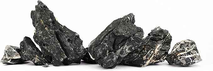 LANDEN Dark SEIRYU Stones Natural Rocks (3~11 inches,11pcs) x2 40Lx 2 Cases Total 80L 37lbs for Aquarium, Paludarium, Terrariums, Landscaping Rocks, Decorative Aquarium Rocks