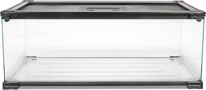 Zilla QuickBuild Reptile 20 Gallon Glass Terrarium Habitat with Bedding Tray For Geckos, Snakes, Lizards, Frogs, Turtles, and Tortoises, 30" x 12" x 12"
