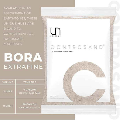 Ultum Nature Systems Controsand Bora Aquarium Sand (3L) - Freshwater Tank Substrate for Live Shrimp & Planted Aquariums