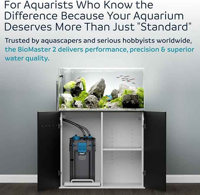 OASE BioMaster 2 250 Canister Filter for Aquariums – External Aquarium Filter with EasyClean Pre-Filter – Quiet Performance – Freshwater & Saltwater, Up to 70 Gallons