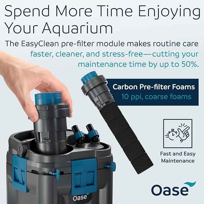 OASE BioMaster 2 600 Canister Filter for Aquariums – External Aquarium Filter with EasyClean Pre-Filter – Quiet Performance – Freshwater & Saltwater, Up to 160 Gallons