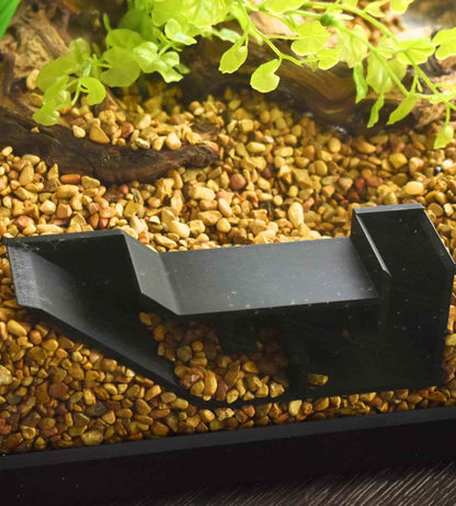 Chatelet Aquarium Underground Tunnel | Fish & Shrimp Hideout for Aquariums | Unique Underground Viewing Tunnel | Made in USA (Black)