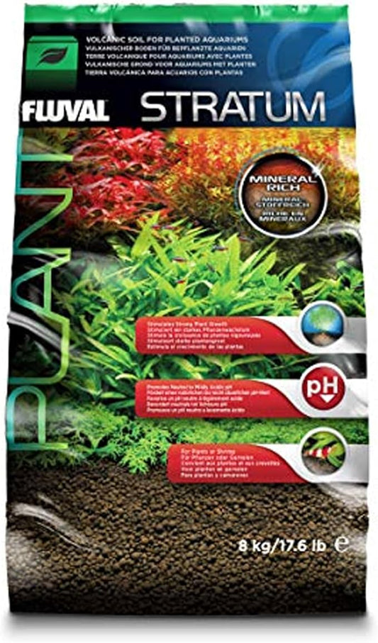 Fluval Plant and Shrimp Stratum for Freshwater Fish Tanks, 17.6 lbs. – Aquarium Substrate for Strong Plant Growth, Supports Neutral to Slightly Acidic pH