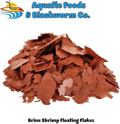 Aquatic Foods Inc. Brine Shrimp Flakes for Freshwater Cichlids, Angels, Tetras, Guppies, Marine Tangs, Butterflies, Angelfish, Anthias, Clown Fish. WL…1/2-lb Foil Pouch Bag