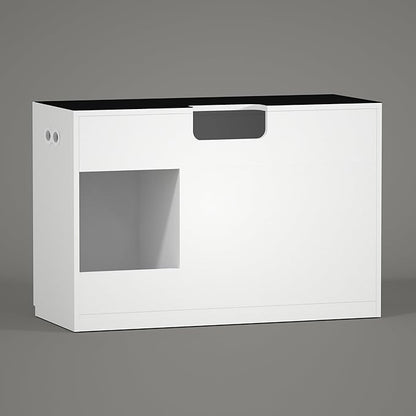 LANDEN 47" Long White Aquarium Wooden Stand and Cabinet