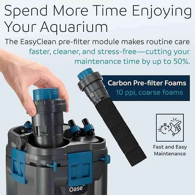 OASE BioMaster 2 Thermo 250 Canister Filter for Aquariums – External Aquarium Filter with Built-in Heater – EasyClean Pre-Filter, Quiet Operation – Freshwater & Saltwater, Up to 70 Gallons