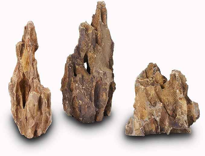 LANDEN Natural Dragon Stones (16lbs, 2~8 inches,7-8pcs) for Aquascaping Terrariums, Paludariums,Vivariums, Reptile and Amphibian Enclosures