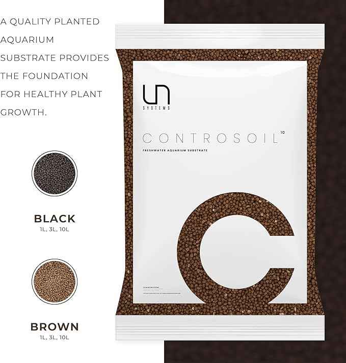 Ultum Nature Systems Controsoil - Freshwater Aqua Soil Substrate for Fish, Shrimp, Live Plant Propagation and Aquascaping - 6.8pH Low Ammonia, Volcanic Ash - Brown, Extra Fine (10 Liter | 20LB)