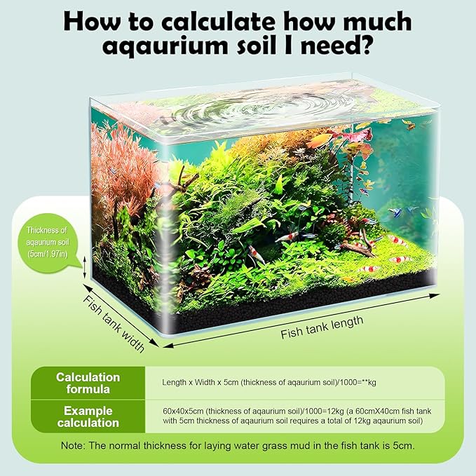 Hygger CO2 Shrimp Substrate Aquarium Soil for Shrimp and Planted Aquariums (13.2, Pounds)