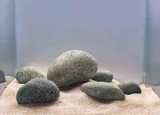 LANDEN Taiji Stone Natural Rocks(18lbs, 2~9 inches,6pcs) for Aquascape and Bonsai, Aquarium, Paludarium, Fish Tank Decoration Rocks, Landscaping Model Stone